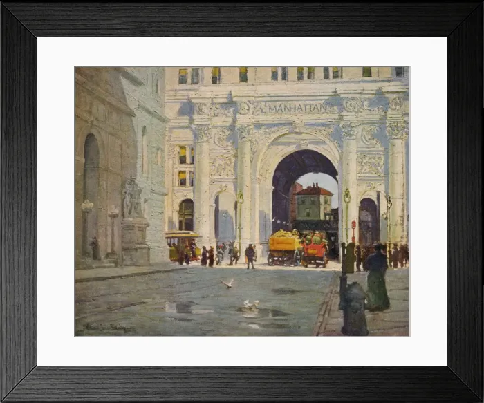 Framed Print : The City Gate, c1917. Artist: William Jean Beauley Framed Print : The City Gate, c1917. Artist: William Jean Beauley