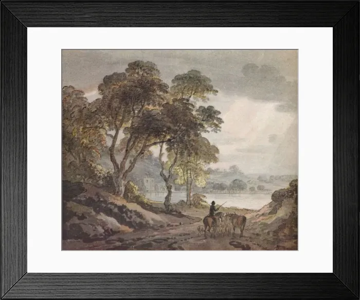 Framed Print : Landscape, c1780. Artist: Paul Sandby Framed Print : Landscape, c1780. Artist: Paul Sandby