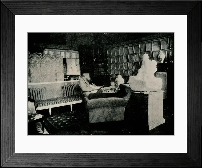 Framed Print : Auguste Rodin Among His Books At 77 Rue De Varenne, c1900 Framed Print : Auguste Rodin Among His Books At 77 Rue De Varenne, c1900
