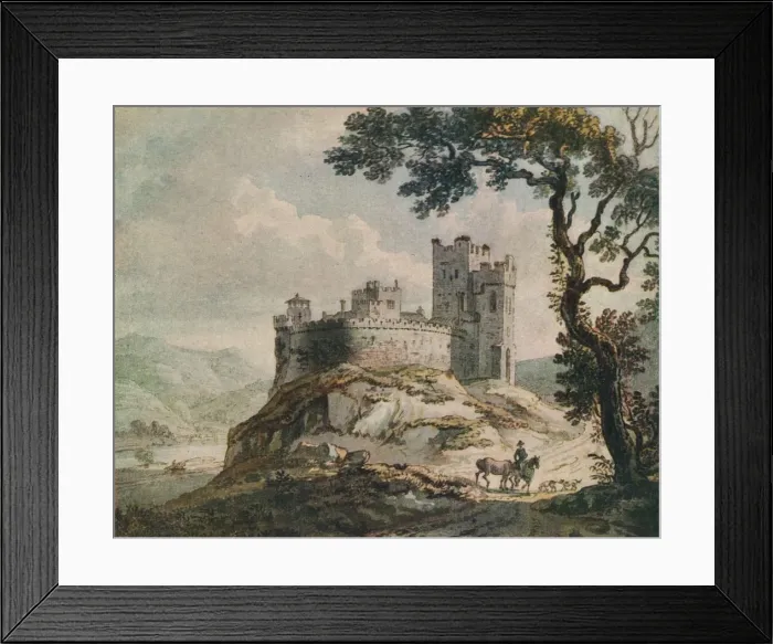 Framed Print : An Old Castle, c1764. Artist: Paul Sandby Framed Print : An Old Castle, c1764. Artist: Paul Sandby