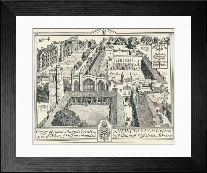 Framed Print : New College, Oxford, c1905. Artist: Edmund Hort New Framed Print : New College, Oxford, c1905. Artist: Edmund Hort New