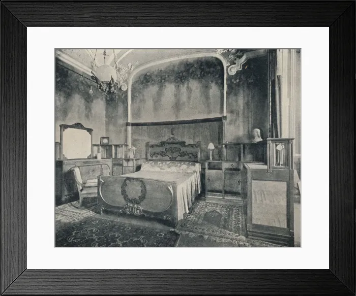 Framed Print : Bedroom with Furniture in Walnut and Citron Wood, 1915. Artists: Eugenio Quarti, Unknown Framed Print : Bedroom with Furniture in Walnut and Citron Wood, 1915. Artists: Eugenio Quarti, Unknown
