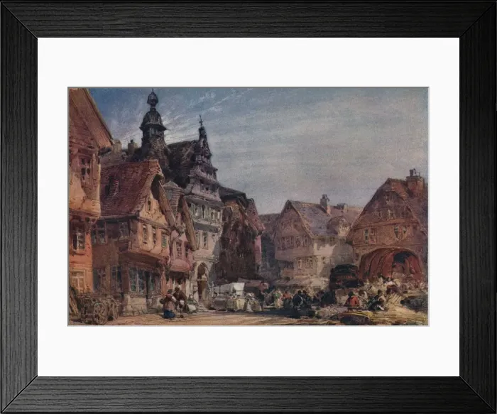 Framed Print : Giessen on the Lahn, c1874. Artist: William Callow Framed Print : Giessen on the Lahn, c1874. Artist: William Callow