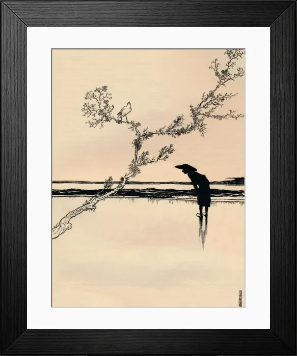 Framed Print : The Nightingale, 1897. Artist: W Heath Robinson Framed Print : The Nightingale, 1897. Artist: W Heath Robinson