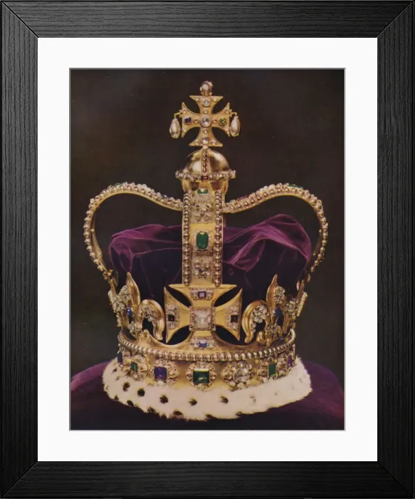 Framed Print : The Crown of England, St Edwards Crown, c1937 Framed Print : The Crown of England, St Edwards Crown, c1937