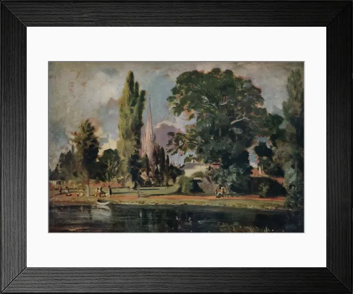 Framed Print : Salisbury Cathedral and Leadenhall from the River Avon, 1820. Artist: John Constable Framed Print : Salisbury Cathedral and Leadenhall from the River Avon, 1820. Artist: John Constable