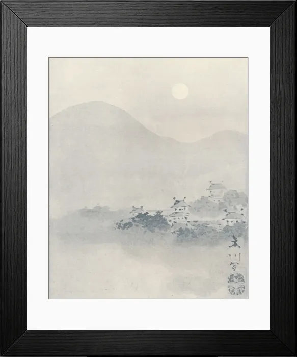 Framed Print : Evening Mist in the Valley, c1801. Artist: Mori Sosen Framed Print : Evening Mist in the Valley, c1801. Artist: Mori Sosen