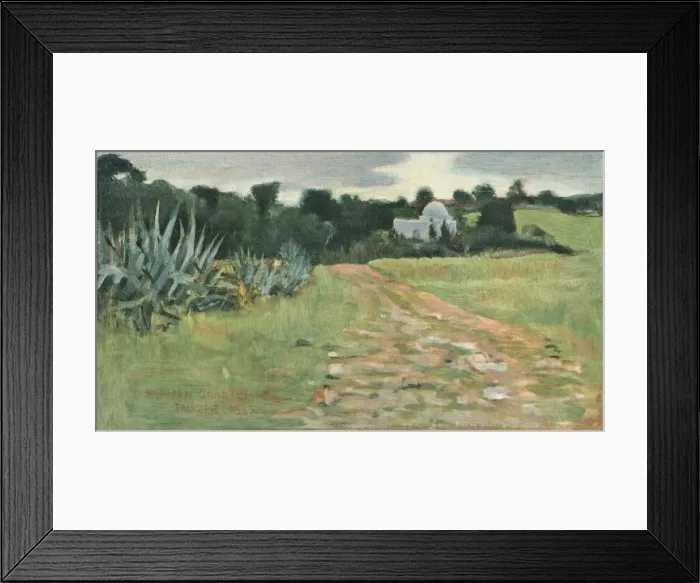 Framed Print : Saints House and Field, Tangier, 1885. Artist: Norman Garstin Framed Print : Saints House and Field, Tangier, 1885. Artist: Norman Garstin