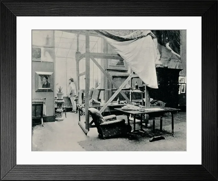 Framed Print : A. Besnard in his Studio, c1897 Framed Print : A. Besnard in his Studio, c1897