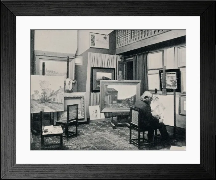 Framed Print : C. Cazin in his Studio, c1897 Framed Print : C. Cazin in his Studio, c1897