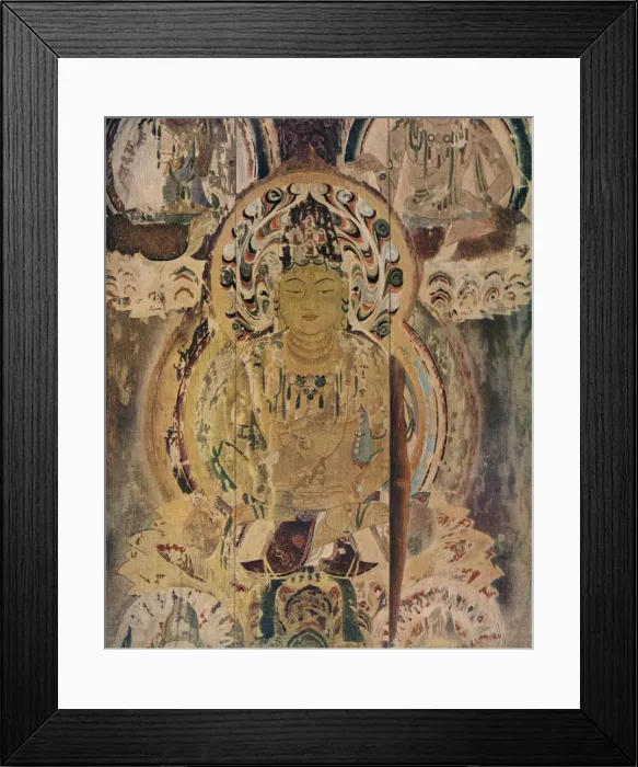 Framed Print : A painting on the core pillar of the Pagoda at the Daigoji Monastery, c13th century Framed Print : A painting on the core pillar of the Pagoda at the Daigoji Monastery, c13th century