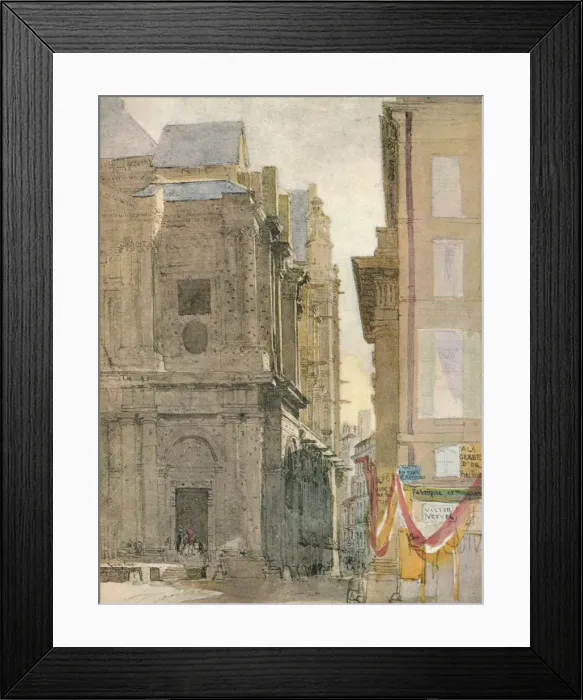 Framed Print : Church of St. Eustache, Paris, c1829. Artist: David Cox the elder Framed Print : Church of St. Eustache, Paris, c1829. Artist: David Cox the elder