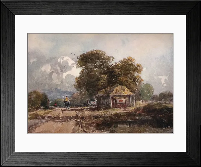 Framed Print : The Cart Shed, 1841. Artist: David Cox the elder Framed Print : The Cart Shed, 1841. Artist: David Cox the elder