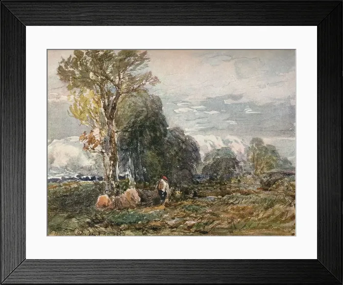 Framed Print : The Woodcutter, 1858. Artist: David Cox the elder