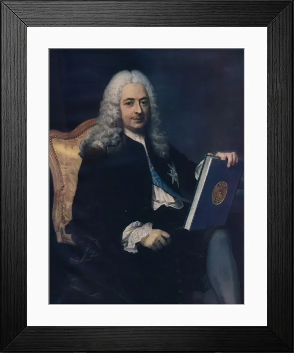 Framed Print : Philibert Orry de Vignory, c1737. Artist: Maurice-Quentin de La Tour Framed Print : Philibert Orry de Vignory, c1737. Artist: Maurice-Quentin de La Tour