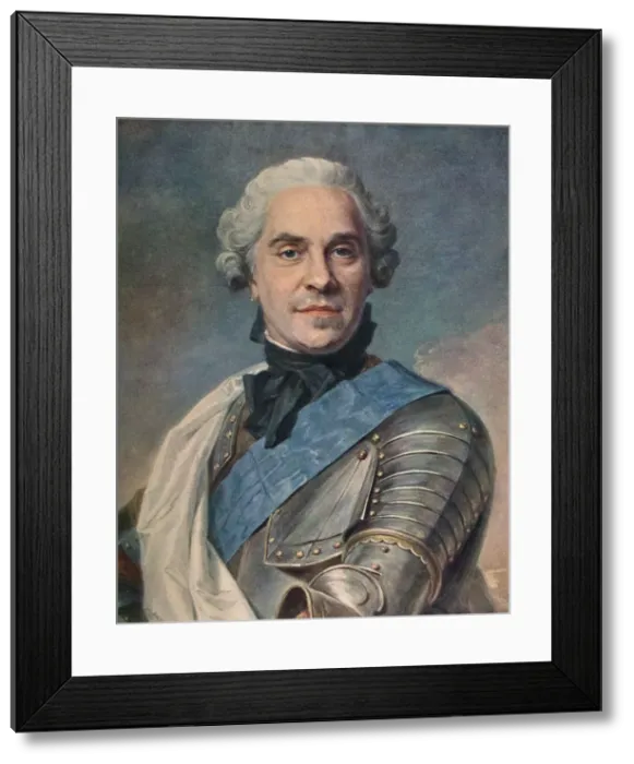 Framed Print : Marechal de Saxe, c1748. Artist: Maurice-Quentin de La Tour Framed Print : Marechal de Saxe, c1748. Artist: Maurice-Quentin de La Tour