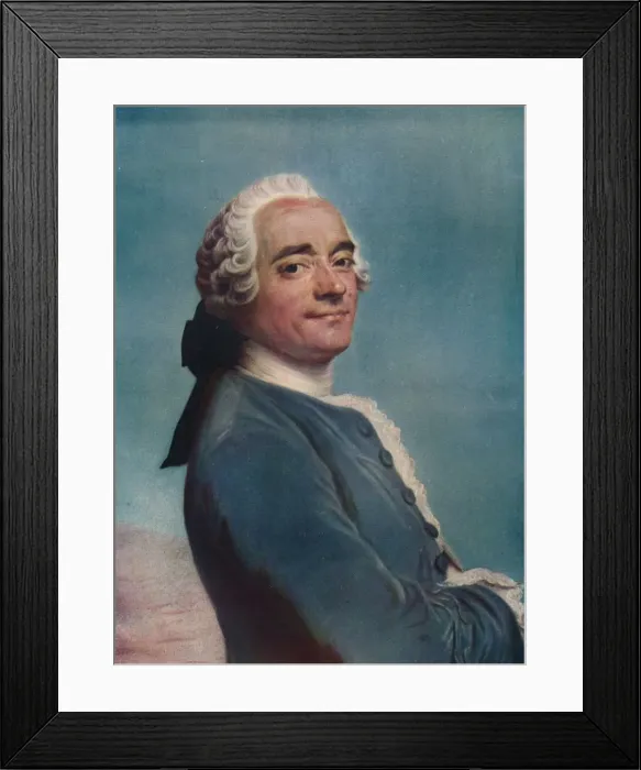 Framed Print : Self-portrait with Lace Jabot, c1750. Artist: Maurice-Quentin de La Tour Framed Print : Self-portrait with Lace Jabot, c1750. Artist: Maurice-Quentin de La Tour