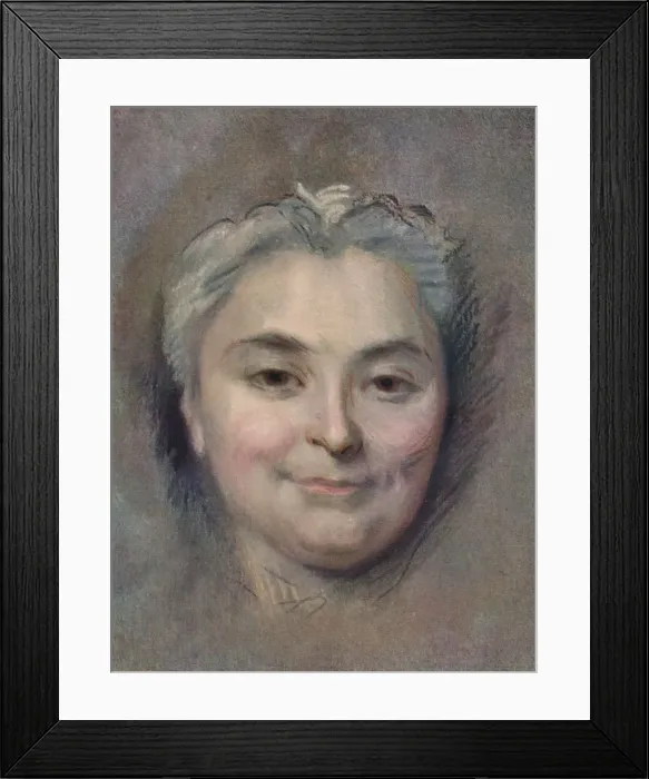 Framed Print : Preparation to the portrait of Marie Catherine Dufloquet Reals, 1756. Artist: Maurice-Quentin de La Tour Framed Print : Preparation to the portrait of Marie Catherine Dufloquet Reals, 1756. Artist: Maurice-Quentin de La Tour
