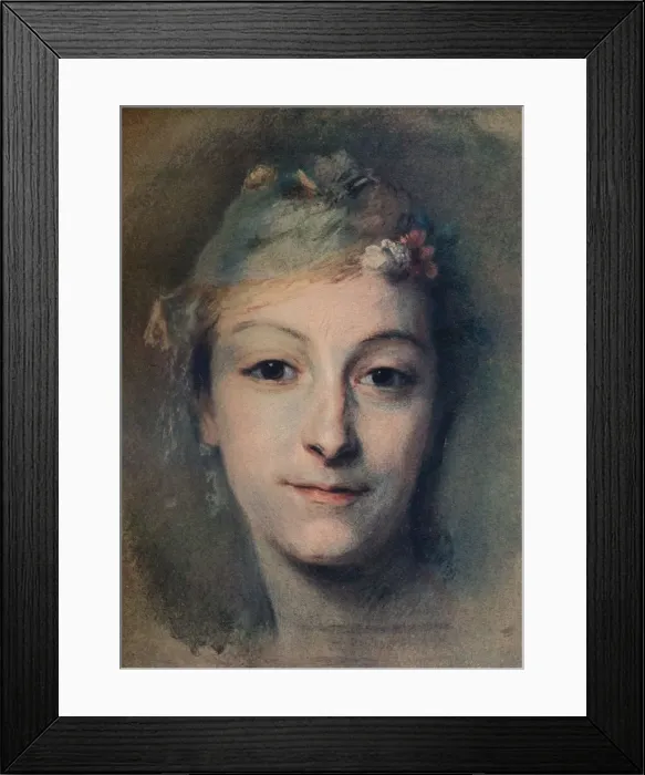 Framed Print : Mademoiselle Fel, c1756. Artist: Maurice-Quentin de La Tour Framed Print : Mademoiselle Fel, c1756. Artist: Maurice-Quentin de La Tour