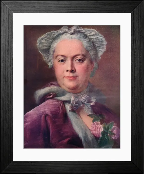 Framed Print : Madame Valade, c1746. Artist: Jean-Baptiste Perronneau Framed Print : Madame Valade, c1746. Artist: Jean-Baptiste Perronneau