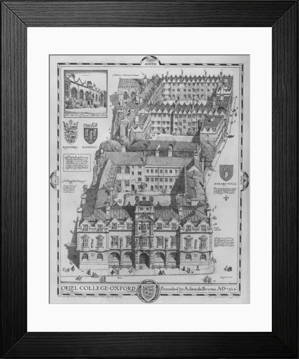 Framed Print : Oriel College, Oxford, 1919. Artist: Edmund Hort New Framed Print : Oriel College, Oxford, 1919. Artist: Edmund Hort New