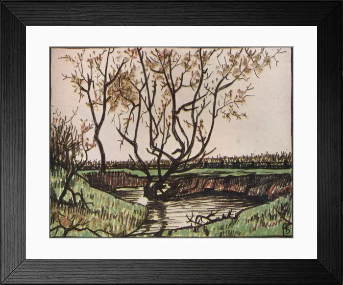 Framed Print : Le Ruisseau, c1919. Artist: Fernand Scouflaire Framed Print : Le Ruisseau, c1919. Artist: Fernand Scouflaire