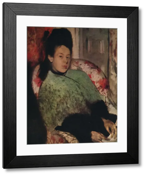 Framed Print : Portrait of Elena Carafa, c1875. Artist: Edgar Degas Framed Print : Portrait of Elena Carafa, c1875. Artist: Edgar Degas