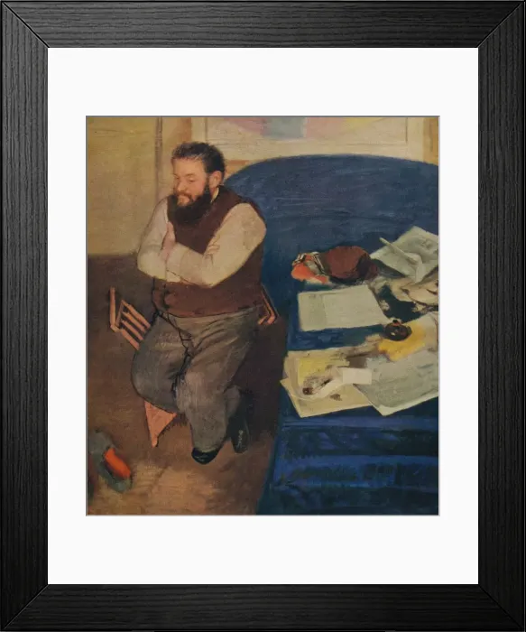 Framed Print : Diego Martelli, 1879. Artist: Edgar Degas Framed Print : Diego Martelli, 1879. Artist: Edgar Degas