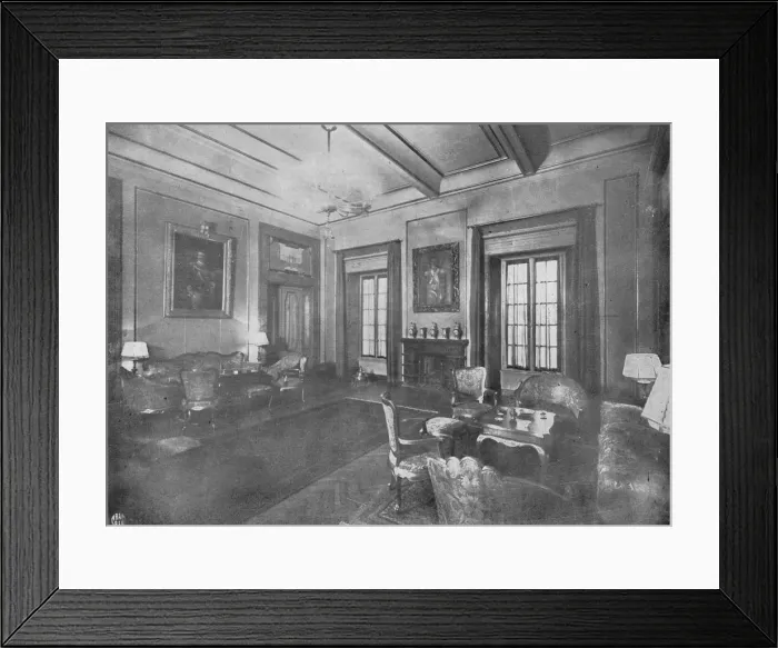 Framed Print : Reception room for the visit of King Victor Emmanuel III and Queen Elena of Italy to Cairo, c1933 Framed Print : Reception room for the visit of King Victor Emmanuel III and Queen Elena of Italy to Cairo, c1933