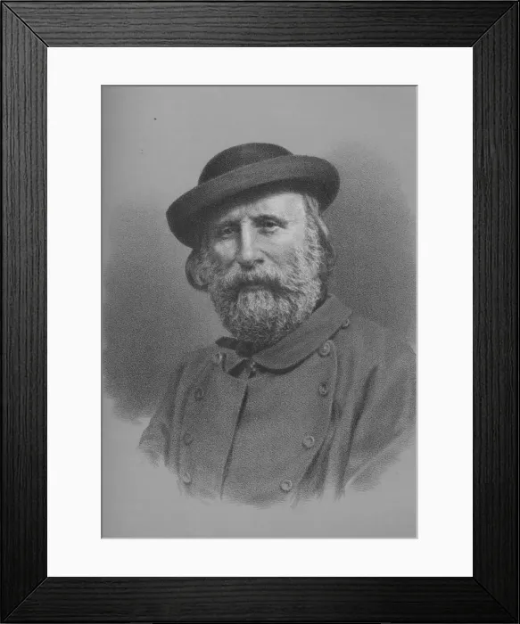 Framed Print : Giuseppe Garibaldi, Italian soldier and politician, 1860s (1936) Framed Print : Giuseppe Garibaldi, Italian soldier and politician, 1860s (1936)