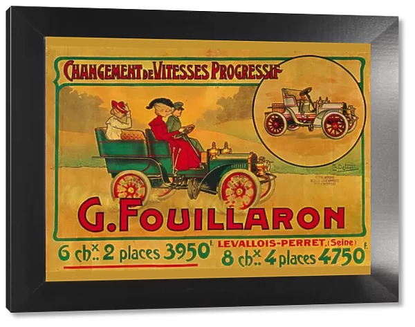 Advertisement for Fouillaron cars, c1900s