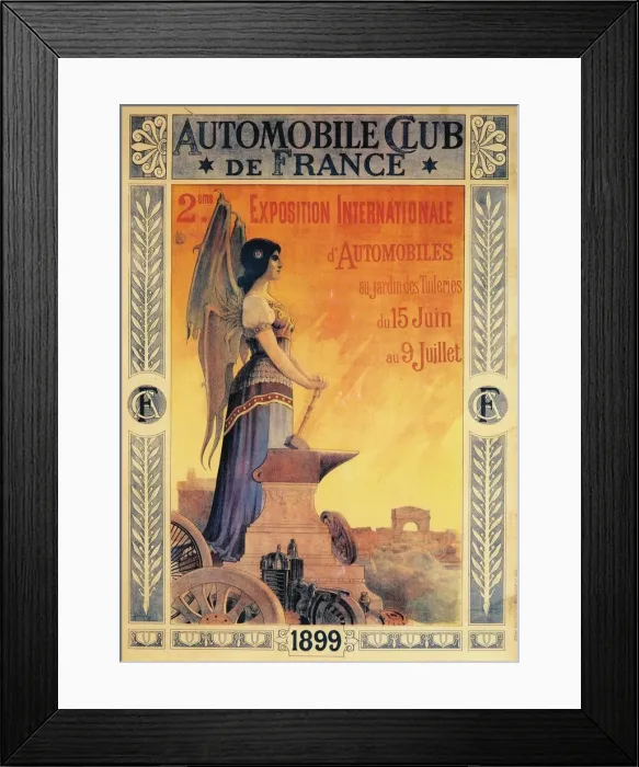 Framed Print : Advertisement for the Automobile Club de Frances International Automobile Exposition, 1899 Framed Print : Advertisement for the Automobile Club de Frances International Automobile Exposition, 1899