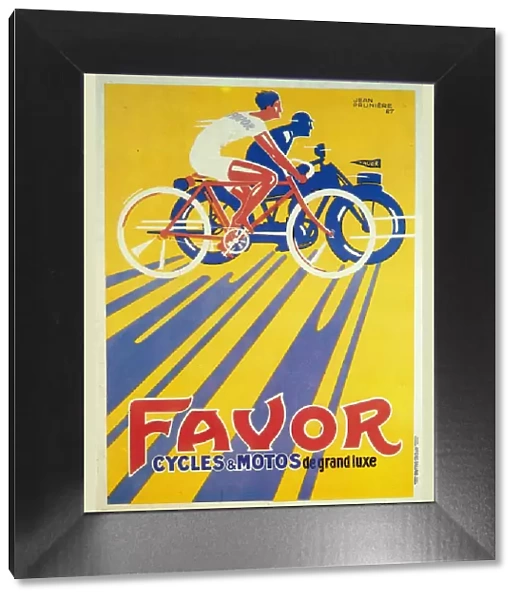 Advertisement for Favor bicycles and motorcycles, 1927. Artist: Jean Pruniere