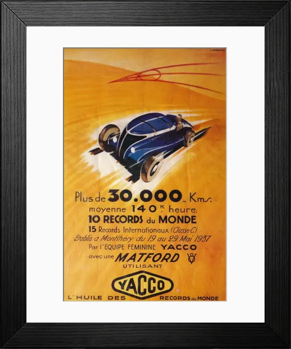 Framed Print : Advertisement for Yacco motor oil, c1937 Framed Print : Advertisement for Yacco motor oil, c1937