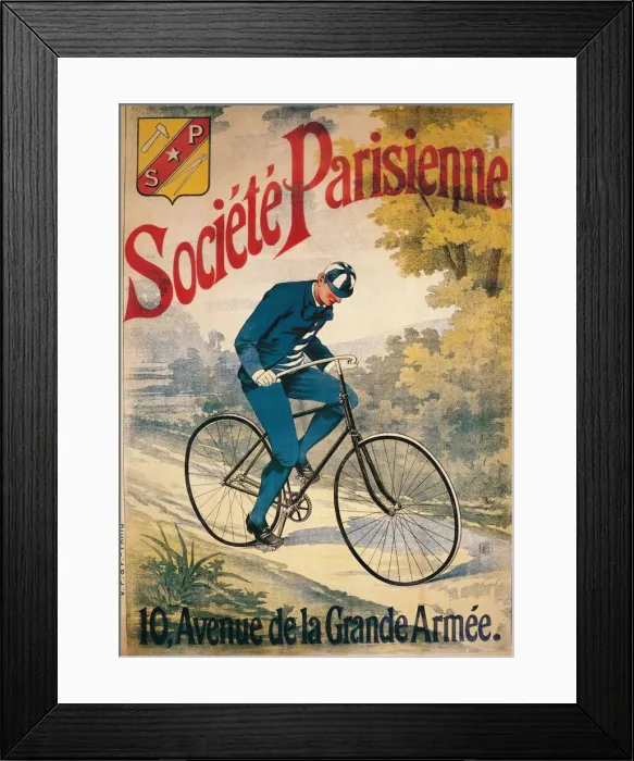 Framed Print : Advertisement for Societe Parisienne bicycles, c1895 Framed Print : Advertisement for Societe Parisienne bicycles, c1895
