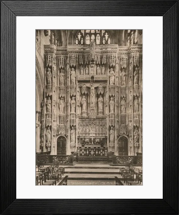 Framed Print : The reredos, Winchester Cathedral, Hampshire, early 20th century(?) Framed Print : The reredos, Winchester Cathedral, Hampshire, early 20th century(?)