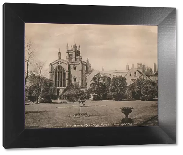 Winchester College from the Wardens Garden, Hampshire, early 20th century(?)