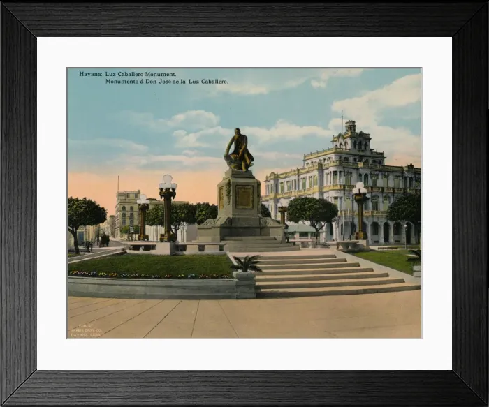 Framed Print : Monument to scholar and philosopher Jose de la Luz Caballero, Havana, Cuba, c1920 Framed Print : Monument to scholar and philosopher Jose de la Luz Caballero, Havana, Cuba, c1920