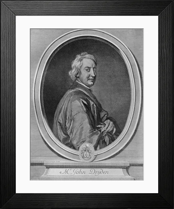 Framed Print : John Dryden, c1700. Artist: Gerard Edelinck Framed Print : John Dryden, c1700. Artist: Gerard Edelinck