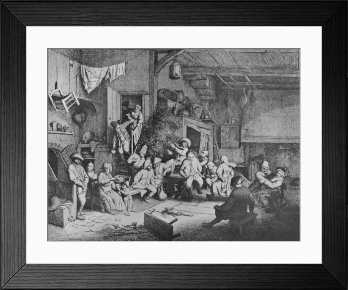 Framed Print : Dance in a Tavern, 1652. Artist: Adriaen van Ostade Framed Print : Dance in a Tavern, 1652. Artist: Adriaen van Ostade