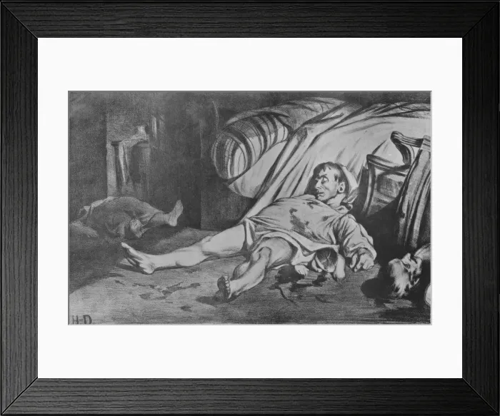 Framed Print : La Rue Transnonian, 1834. Artist: Honore Daumier Framed Print : La Rue Transnonian, 1834. Artist: Honore Daumier