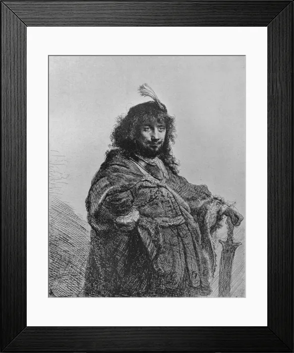 Framed Print : Rembrandt with the Sabre, 1634. Artist: Rembrandt Harmensz van Rijn Framed Print : Rembrandt with the Sabre, 1634. Artist: Rembrandt Harmensz van Rijn