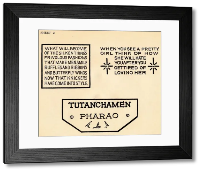 Framed Print : Sheet 2, from a portfolio of alphabets, 1929 Framed Print : Sheet 2, from a portfolio of alphabets, 1929
