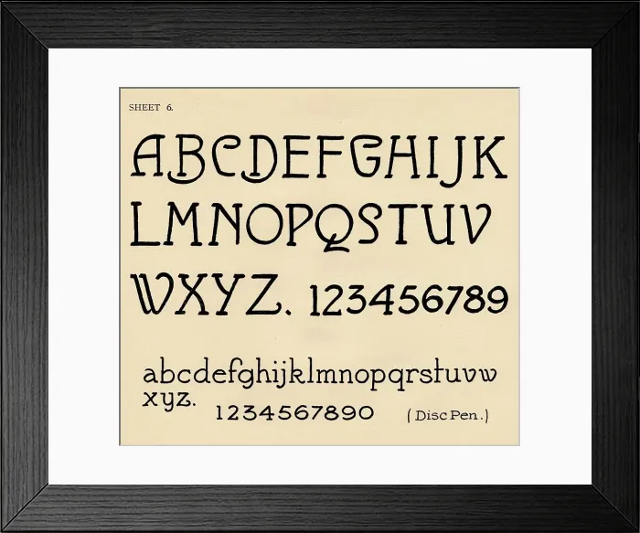 Framed Print : Sheet 6, from a portfolio of alphabets, 1929 Framed Print : Sheet 6, from a portfolio of alphabets, 1929