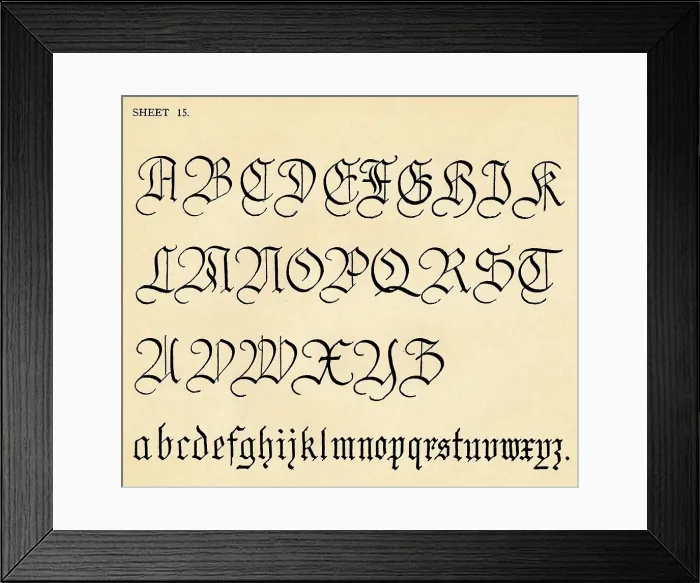 Framed Print : Sheet 15, from a portfolio of alphabets, 1929 Framed Print : Sheet 15, from a portfolio of alphabets, 1929