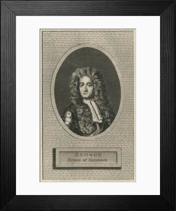 Framed Print : Prince George of Denmark, husband of Queen Anne, 1793 Framed Print : Prince George of Denmark, husband of Queen Anne, 1793