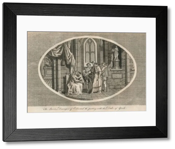 Framed Print : The Queen Dowager of Edward IV parting with her son, the Duke of York, 1483 (1793) Framed Print : The Queen Dowager of Edward IV parting with her son, the Duke of York, 1483 (1793)
