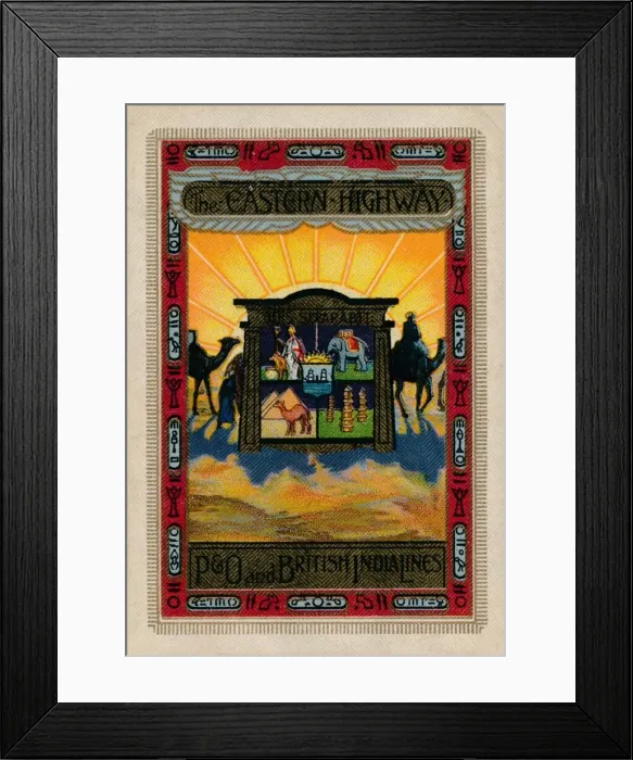 Framed Print : The reverse of a playing card produced for P&O and British India Lines, 1925 Framed Print : The reverse of a playing card produced for P&O and British India Lines, 1925