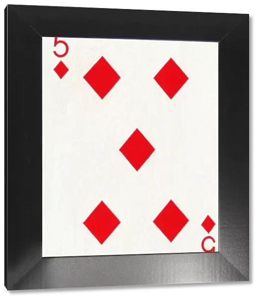 5 of Diamonds from a deck of Goodall & Son Ltd. playing cards, c1940