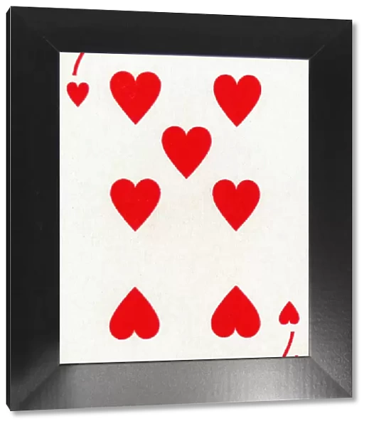 7 of Hearts from a deck of Goodall & Son Ltd. playing cards, c1940